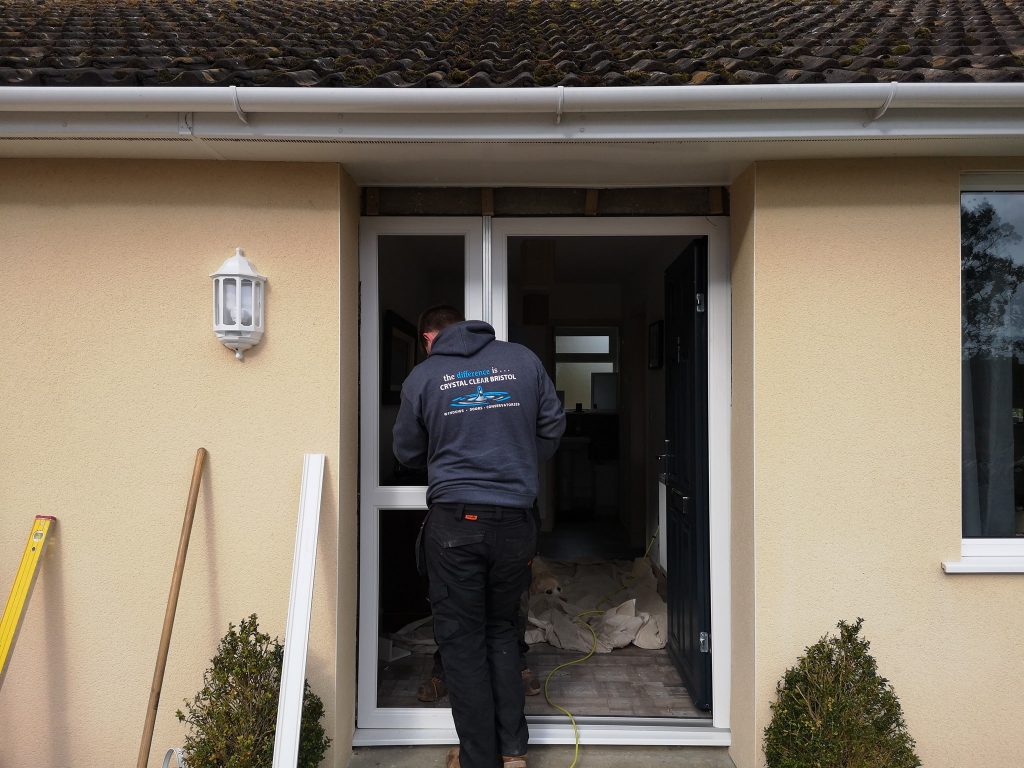 Adjustments being made whilst Front Door Fitted in Luckington