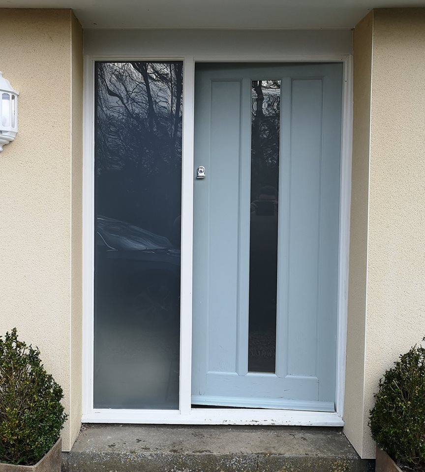 Luckington Front Door with Peeling Paint and Poor Finish