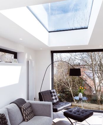 rooflight in modern living room